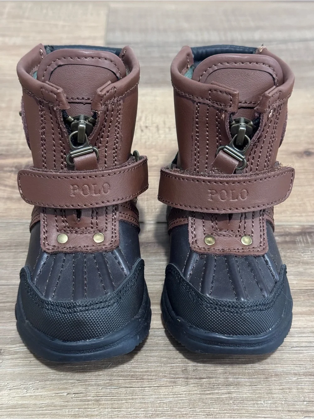 Polo by Ralph Lauren Conquered Hi Brown and Black Baby Boots